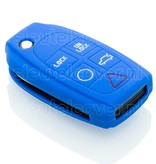 Autosleutel Hoesje geschikt voor Volvo - SleutelCover - Silicone Autosleutel Cover - Sleutelhoesje Blauw