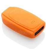 Autosleutel Hoesje geschikt voor Volvo - SleutelCover - Silicone Autosleutel Cover - Sleutelhoesje Oranje