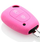 Autosleutel Hoesje geschikt voor Nissan - SleutelCover - Silicone Autosleutel Cover - Sleutelhoesje Roze