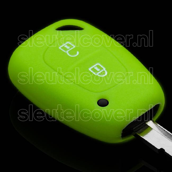 Autosleutel Hoesje geschikt voor Opel - SleutelCover - Silicone Autosleutel Cover - Sleutelhoesje Glow in the dark / Lichtgevend