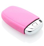 Autosleutel Hoesje geschikt voor Audi - SleutelCover - Silicone Autosleutel Cover - Sleutelhoesje Roze