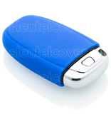 Autosleutel Hoesje geschikt voor Audi - SleutelCover - Silicone Autosleutel Cover - Sleutelhoesje Blauw