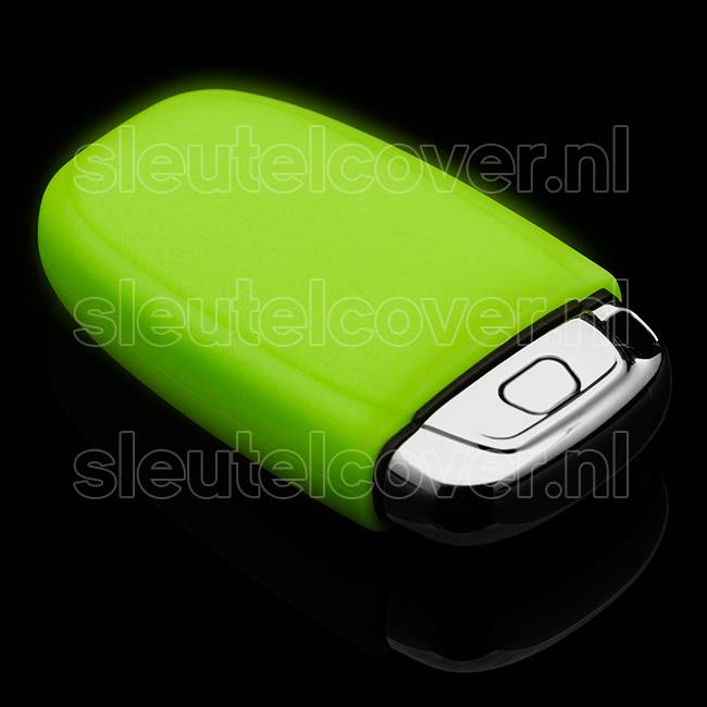 Autosleutel Hoesje geschikt voor Audi - SleutelCover - Silicone Autosleutel Cover - Sleutelhoesje Glow in the dark / Lichtgevend
