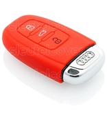 Autosleutel Hoesje geschikt voor Audi - SleutelCover - Silicone Autosleutel Cover - Sleutelhoesje Rood