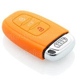 Autosleutel Hoesje geschikt voor Audi - SleutelCover - Silicone Autosleutel Cover - Sleutelhoesje Oranje