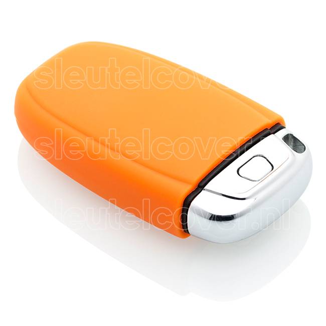 Autosleutel Hoesje geschikt voor Audi - SleutelCover - Silicone Autosleutel Cover - Sleutelhoesje Oranje