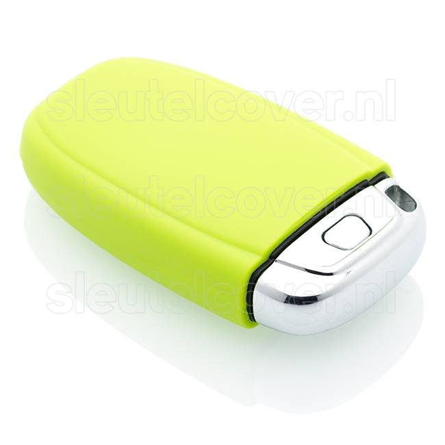 Autosleutel Hoesje geschikt voor Audi - SleutelCover - Silicone Autosleutel Cover - Sleutelhoesje Lime groen