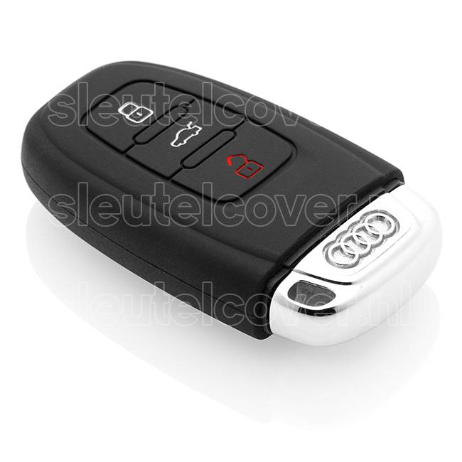 Autosleutel Hoesje geschikt voor Audi - SleutelCover - Silicone Autosleutel Cover - Sleutelhoesje Zwart