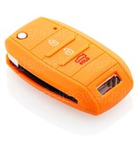 Autosleutel Hoesje geschikt voor Hyundai - SleutelCover - Silicone Autosleutel Cover - Sleutelhoesje Oranje