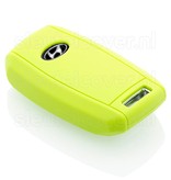 Autosleutel Hoesje geschikt voor Hyundai - SleutelCover - Silicone Autosleutel Cover - Sleutelhoesje Lime groen