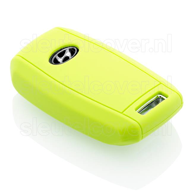 Autosleutel Hoesje geschikt voor Hyundai - SleutelCover - Silicone Autosleutel Cover - Sleutelhoesje Lime groen