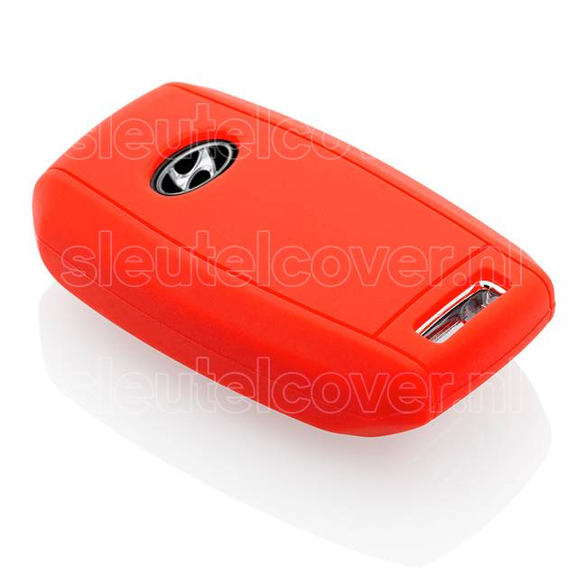 Autosleutel Hoesje geschikt voor Hyundai - SleutelCover - Silicone Autosleutel Cover - Sleutelhoesje Rood