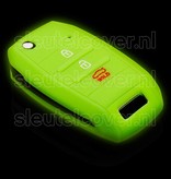 Autosleutel Hoesje geschikt voor Hyundai - SleutelCover - Silicone Autosleutel Cover - Sleutelhoesje Glow in the dark / Lichtgevend