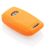 Autosleutel Hoesje geschikt voor Kia - SleutelCover - Silicone Autosleutel Cover - Sleutelhoesje Oranje