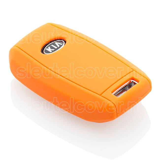 Autosleutel Hoesje geschikt voor Kia - SleutelCover - Silicone Autosleutel Cover - Sleutelhoesje Oranje