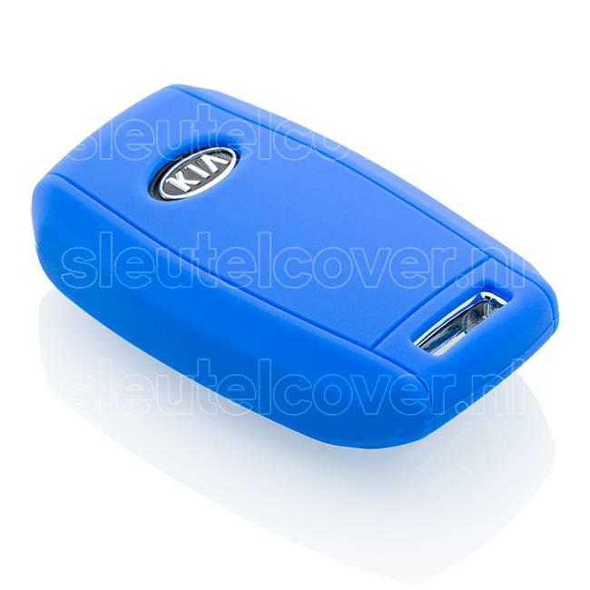 Autosleutel Hoesje geschikt voor Kia - SleutelCover - Silicone Autosleutel Cover - Sleutelhoesje Blauw