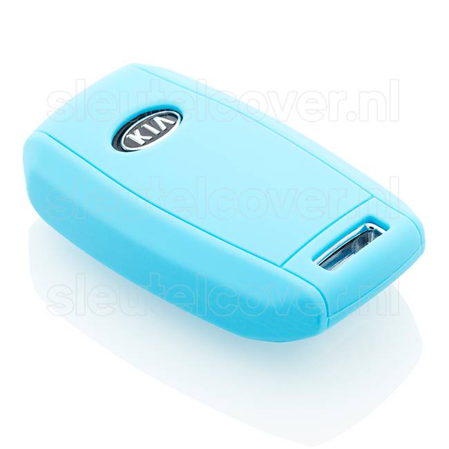 Autosleutel Hoesje geschikt voor Kia - SleutelCover - Silicone Autosleutel Cover - Sleutelhoesje Lichtblauw