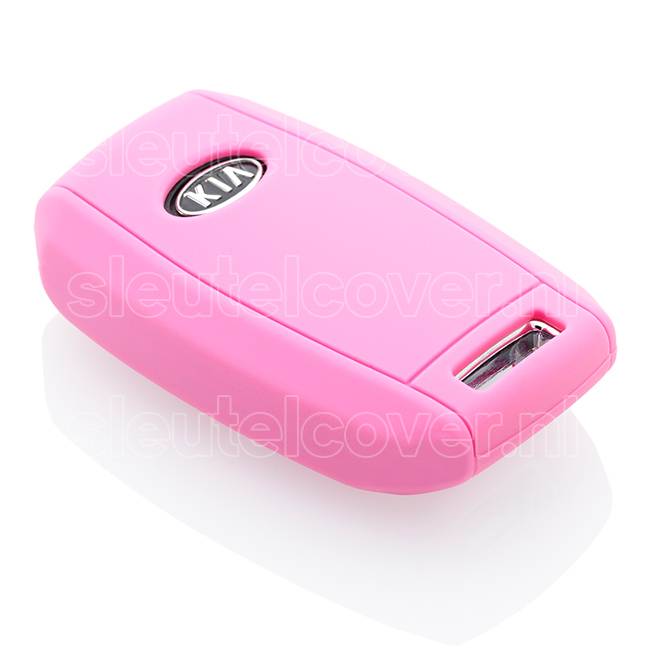 Autosleutel Hoesje geschikt voor Kia - SleutelCover - Silicone Autosleutel Cover - Sleutelhoesje Roze