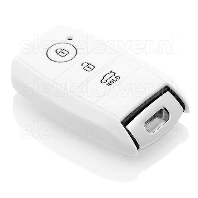 Kia SleutelCover - Wit / Silicone sleutelhoesje / beschermhoesje autosleutel