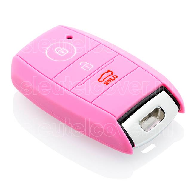 Autosleutel Hoesje geschikt voor Kia - SleutelCover - Silicone Autosleutel Cover - Sleutelhoesje Roze