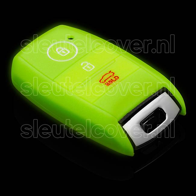 Autosleutel Hoesje geschikt voor Kia - SleutelCover - Silicone Autosleutel Cover - Sleutelhoesje Glow in the dark / Lichtgevend
