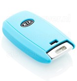 Autosleutel Hoesje geschikt voor Kia - SleutelCover - Silicone Autosleutel Cover - Sleutelhoesje Lichtblauw