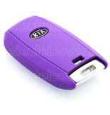 Autosleutel Hoesje geschikt voor Kia - SleutelCover - Silicone Autosleutel Cover - Sleutelhoesje Paars