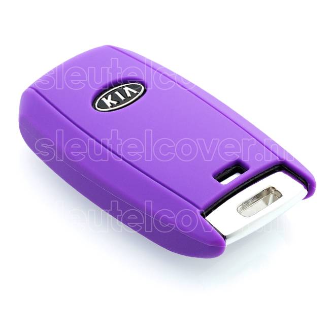 Autosleutel Hoesje geschikt voor Kia - SleutelCover - Silicone Autosleutel Cover - Sleutelhoesje Paars