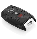 Autosleutel Hoesje geschikt voor Kia - SleutelCover - Silicone Autosleutel Cover - Sleutelhoesje Zwart