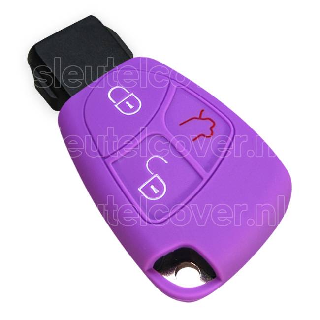 Mercedes SleutelCover - Paars / Silicone sleutelhoesje / beschermhoesje autosleutel