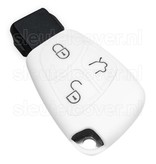 Mercedes SleutelCover - Wit / Silicone sleutelhoesje / beschermhoesje autosleutel