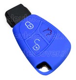 Autosleutel Hoesje geschikt voor Mercedes - SleutelCover - Silicone Autosleutel Cover - Sleutelhoesje Blauw