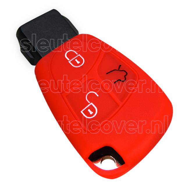 Mercedes SleutelCover - Rood / Silicone sleutelhoesje / beschermhoesje autosleutel