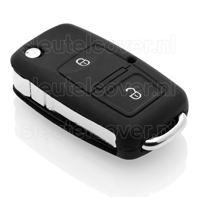 Autosleutel Hoesje geschikt voor Volkswagen / VW - SleutelCover - Silicone Autosleutel Cover - Sleutelhoesje Zwart