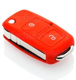 Autosleutel Hoesje geschikt voor Skoda - SleutelCover - Silicone Autosleutel Cover - Sleutelhoesje Rood