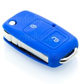 Autosleutel Hoesje geschikt voor Seat - SleutelCover - Silicone Autosleutel Cover - Sleutelhoesje Blauw