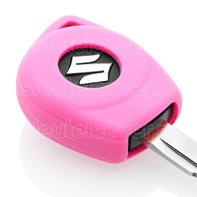 Autosleutel Hoesje geschikt voor Suzuki - SleutelCover - Silicone Autosleutel Cover - Sleutelhoesje Roze