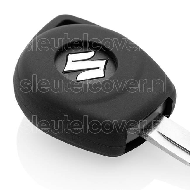 Autosleutel Hoesje geschikt voor Suzuki - SleutelCover - Silicone Autosleutel Cover - Sleutelhoesje Zwart