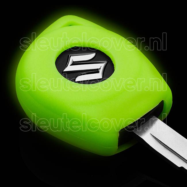 Autosleutel Hoesje geschikt voor Suzuki - SleutelCover - Silicone Autosleutel Cover - Sleutelhoesje Glow in the dark / Lichtgevend