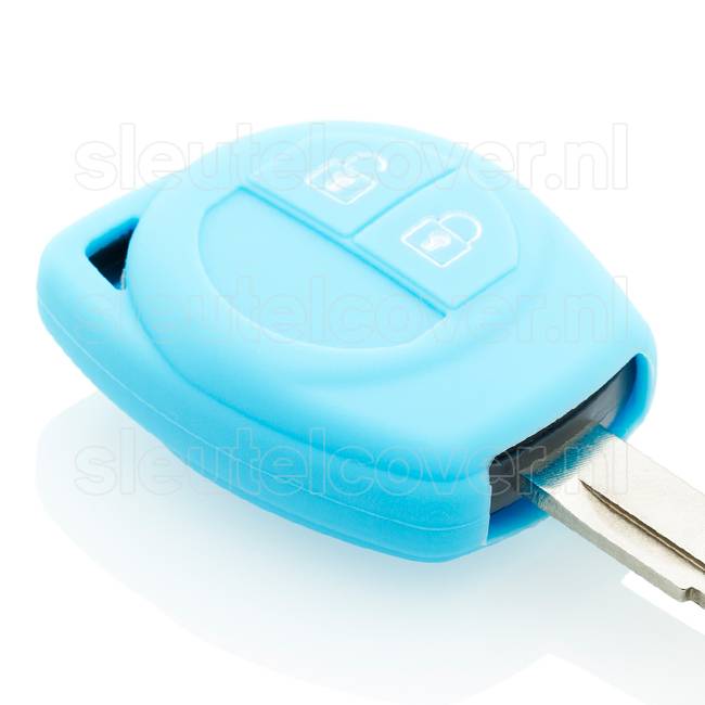 Autosleutel Hoesje geschikt voor Suzuki - SleutelCover - Silicone Autosleutel Cover - Sleutelhoesje Lichtblauw