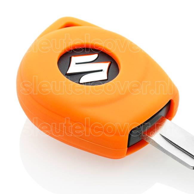 Autosleutel Hoesje geschikt voor Suzuki - SleutelCover - Silicone Autosleutel Cover - Sleutelhoesje Oranje