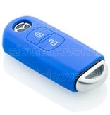Autosleutel Hoesje geschikt voor Mazda - SleutelCover - Silicone Autosleutel Cover - Sleutelhoesje Blauw