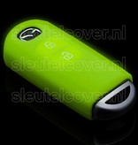 Autosleutel Hoesje geschikt voor Mazda - SleutelCover - Silicone Autosleutel Cover - Sleutelhoesje Glow in the dark / Lichtgevend