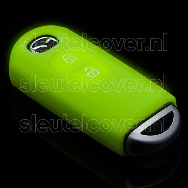 Autosleutel Hoesje geschikt voor Mazda - SleutelCover - Silicone Autosleutel Cover - Sleutelhoesje Glow in the dark / Lichtgevend