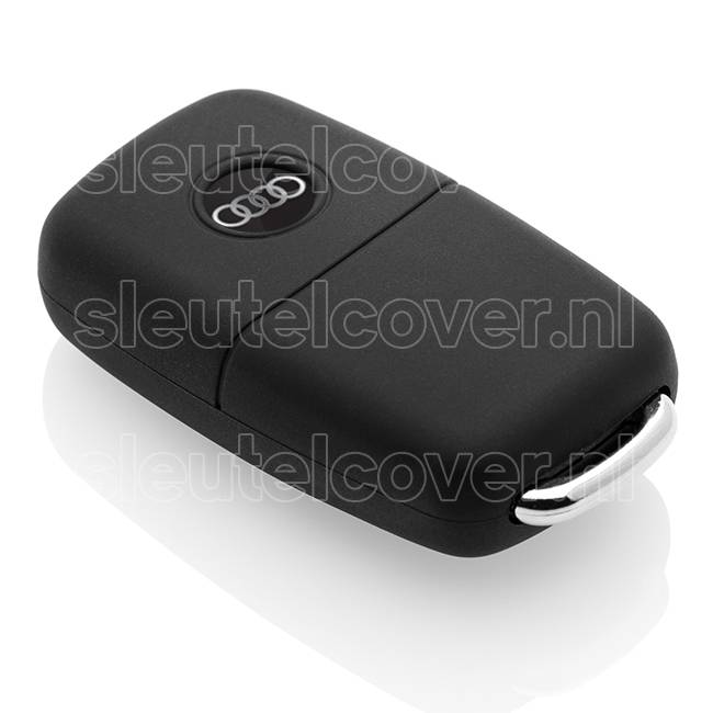 Autosleutel Hoesje geschikt voor Audi - SleutelCover - Silicone Autosleutel Cover - Sleutelhoesje Zwart