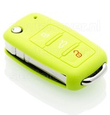 Autosleutel Hoesje geschikt voor Audi - SleutelCover - Silicone Autosleutel Cover - Sleutelhoesje Lime groen