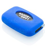 Autosleutel Hoesje geschikt voor Land Rover - SleutelCover - Silicone Autosleutel Cover - Sleutelhoesje Blauw