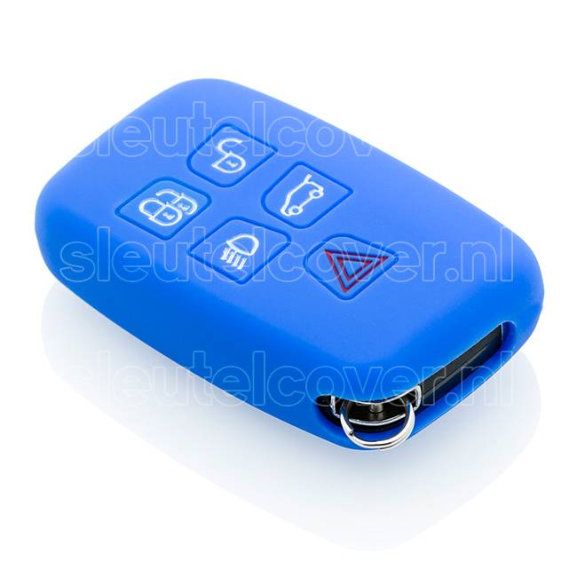 Autosleutel Hoesje geschikt voor Land Rover - SleutelCover - Silicone Autosleutel Cover - Sleutelhoesje Blauw