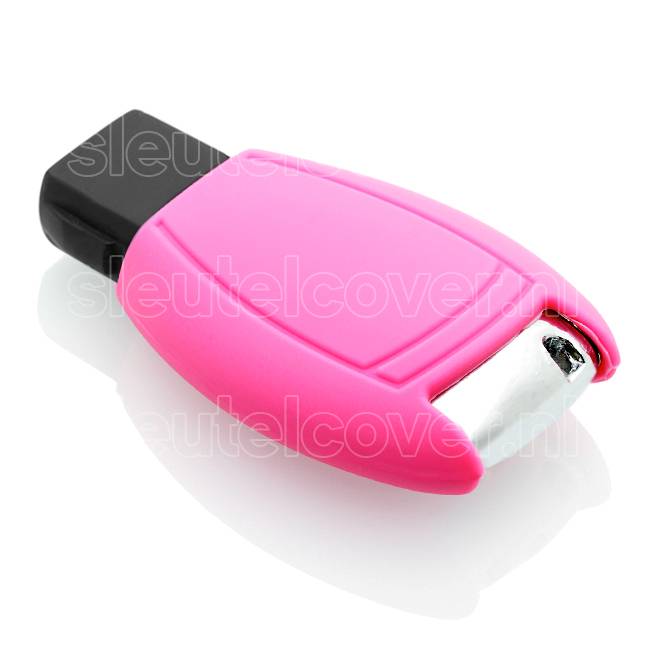 Autosleutel Hoesje geschikt voor Mercedes - SleutelCover - Silicone Autosleutel Cover - Sleutelhoesje Roze