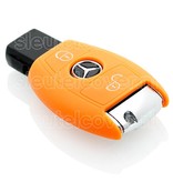 Autosleutel Hoesje geschikt voor Mercedes - SleutelCover - Silicone Autosleutel Cover - Sleutelhoesje Oranje